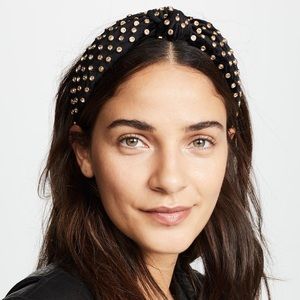 Lele sadoughi black velvet crystal headband